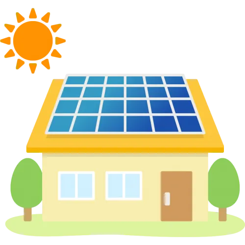 <p><ruby>太陽光発電<rt>たいようこうはつでん</rt></ruby></p>
についての画像