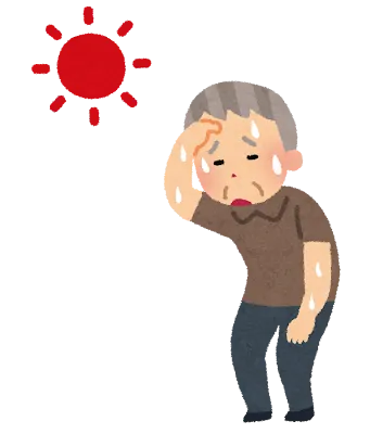 <p><ruby>熱中症<rt>ねっちゅうしょう</rt></ruby></p>
についての画像